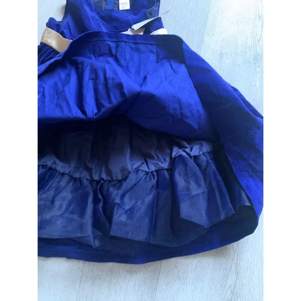 Gymboree Royal blue velvet dress girls sz 5T NWT Christmas‎ holidays formal